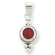 .925 Silver & Red Enamel Pendant