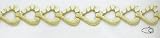 14kt Yellow Gold 8 Diamond-cut Heart Bracelet - DC340-8