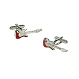 Boutons de Manchettes Guitare Rouge