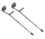 Duro-Med Tall Front-Opening Forearm Crutches, Gray