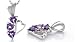 Heart Cut Amethyst Three-Stone Pendant Sterling Silver