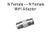 N Female to N Female WiFi Adapter (lot of 2)