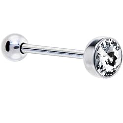 Crystal 7mm Austrian Crystal Barbell Tongue Ring