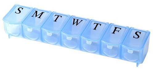Apex 7-Day Pill Organizer, Ultra Bubble-Lok, 1 organizer (Pack of 2)