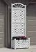 Trellis: Sunburst Planter Trellis with White Lattice