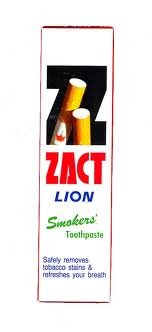 160 G. Zact Lion Toothpaste Smokers'. Advanced Stain Removal Formula Effectively Removes Tobacco Stains