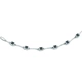 Sterling Silver 0.03 cttw Diamond & Onyx Fancy Link Bracelet 7.5