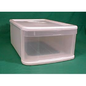 <b>Iris Stack Drawer-Set of Six-Air Tight Plastic - (White) - Set of 6</b>