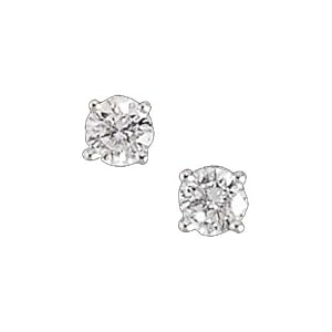 Refined Platinum Stud Diamond Earrings