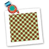 IMAGE OF Holiday tartan pattern in red green and white - 10x10 Quilt Square