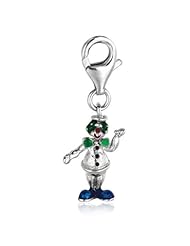 Sterling Silver & Enamel clip-on clown charm