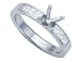 0.50 cts Princess Diamonds Engagement Ring - Platinum, 18kt White or Yellow Gold