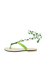 Dolceamore Chanclas al dedo (Verde / Blanco)