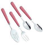 Hostess Set, Set of 4-Red Gingham