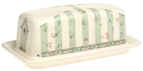 Pfaltzgraff Naturewood Stoneware Covered Butter Dish