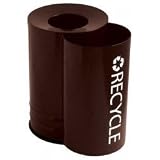 Sidekick Personal Recycling Receptacle - Coffee Gloss (Coffee Gloss) (15H x 18W x 15D)