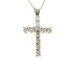 Medium Diamond Cross in White Gold by A. Link