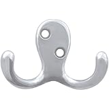 Liberty Hardware B46114Q-CHR-C5 Double Prong Robe Hook, Polished Chrome