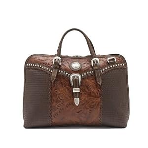 Brown American West Cattle Drive Single Compartment Briefcase