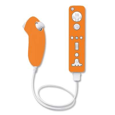 Premium Orange Silicone Gel Skin Soft Cover Case for Nintendo Wii Remote Controller + Nunchuck [Accessory Export Packaging]