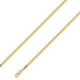 10K Solid Yellow Gold Light Flat Mariner Gucci Chain Necklace 2.9mm 18