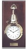 Nautical Clock in Solid Brass Ships Bell Stricker Clock with Beveled Glass