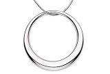 Sterling Silver Tapered Circle Pendant w/Chain by Charles Garnier