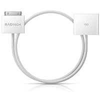 RadTech ProCable 30 Pin Dock Extender for iPods, iPhones, & iPads - White (50 cm)