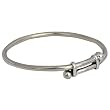 Sterling Silver Bangle Handmade Jewelry 2.25 inches