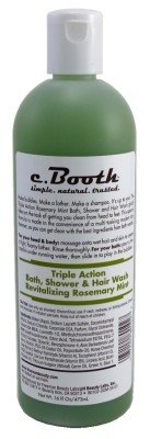 C.Booth Triple Action Bath-Hair-Shower Wash Rosemary 16oz