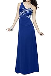 One Shoulder Chiffon Winter Prom Dress 