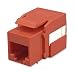 Cat6 RJ45 Keystone Jack, 180d, Red
