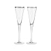 LEONARDO 086632 - Set/2 Champagnergläser Platin