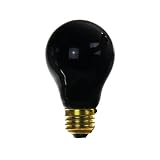 Sunlite 75A/BL Incandescent 75-Watt, Medium Based, A19 Colored Bulb, Blacklight