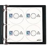 C-LINE PRODUCTS, INC CD/DVD Refillable D-Ring Binder Kit Holds 80 CDs, Black
