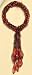 Bead Currant Red Tassel Napkin Rings Set / 6