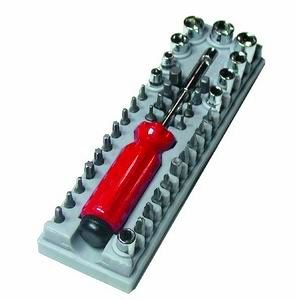 Tools: Industrial Grade 39 Piece Security SAE Driver & Socket Set with Kling Tite Tray   Lifetime Warranty