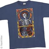 GRATEFUL DEAD T-Shirt - Skeleton and Roses LP (Navy)