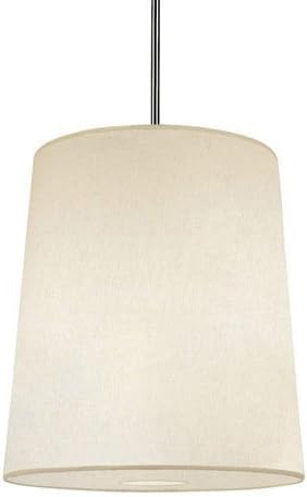 Robert Abbey 2055W Pendants with Fondine Fabric and Self Fabric Diffuser Shades, Polish Nickel Finish by Alico Lighting