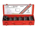 1 Drive Metric Truck Service Impact Socket Set - 7 Pc.