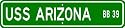 USS ARIZONA BB 39 Street Sign - Navy Gift Ship Sailor