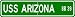 USS ARIZONA BB 39 Street Sign - Navy Gift Ship Sailor