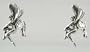 Delicate Tiny Fairy Stud Earrings in Sterling Silver, #11827