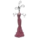 Pink Jewelry Stand Doll Dress Form Sparkling 14"H