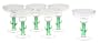 Precidio Acrylic Cactus Stem Margarita Glasses, Set of 6