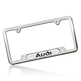 Audi Polished Stainless Steel License Frame, Official Licensed