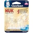 Gerber Nuk Silicone Orthodontic Nipples, Medium Flow, Size: 2 - 2 Per Pack