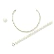 Sterling Silver 4.5-5.5mm Freshwater Cult. Pearl Bracelet & Necklace Set