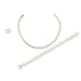 Sterling Silver 4.5-5.5mm Freshwater Cult. Pearl Bracelet & Necklace Set