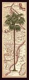 IMAGE OF Palm Tree On Map, Framed Art Print by Debra Lake